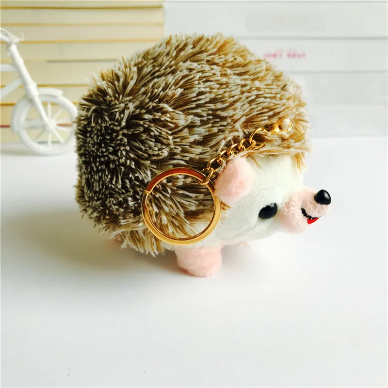 13 см Плюшевые игрушки Ежик брелок кольцо подвеска плюшевая игрушка животное