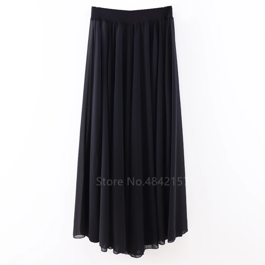 Элегантная женская юбка для танцев фламенко однотонная шифоновая Прозрачная