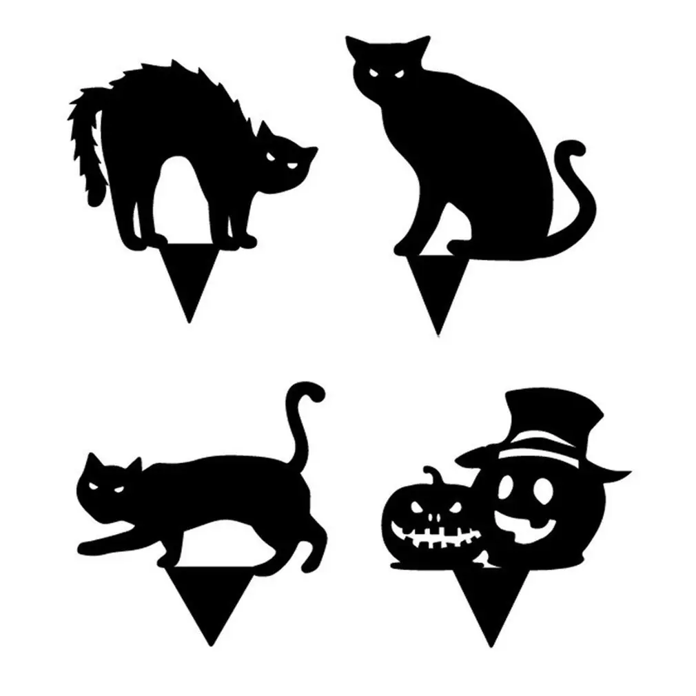 

Реквизит для Хэллоуина силуэт черного кота Хэллоуин двор знак лужайка ставки ужасов товары для вечеринки интересное украшение на Хэллоуин