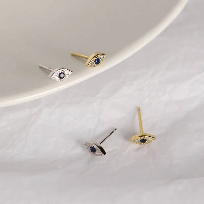 Женские серьги гвоздики из серебра 925 пробы с фианитами|Серьги-гвоздики| |