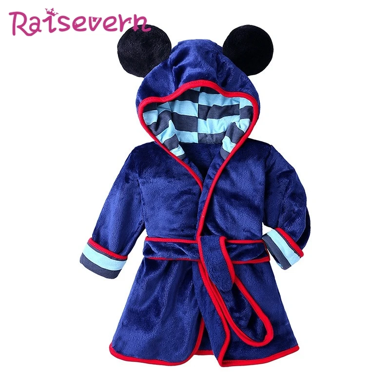 Детская одежда для сна с капюшоном и героями мультфильмов Фланелевое Полотенце