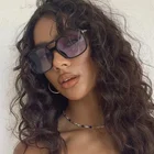 Очки солнцезащитные женские квадратные, брендовые винтажные зеркальные солнечные очки в большой оправе, в стиле ретро