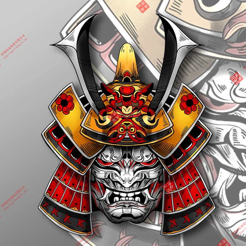Японские наклейки на автомобиль демон дух Samurai череп Prajna автомобильная наклейка