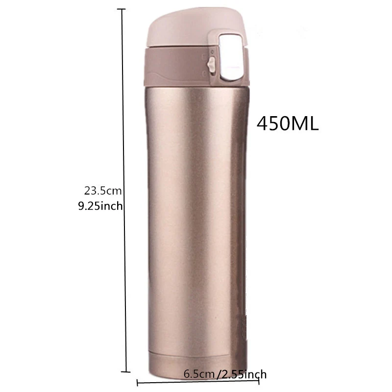 ASFULL новый дизайн двухслойные Термосы Из Нержавеющей Стали 450 мл кружка для