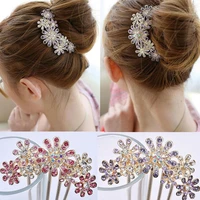 fashion boutique crystal diamond hair accessories hair insert luxury rhinestone plate hair comb hair comb insert comb