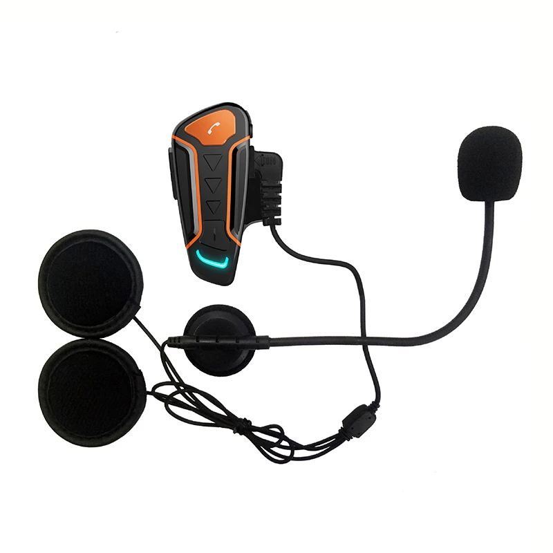 Мотоцикл Bluetooth шлем анти-помехи Intercom1000m Интерком расстояние езда Hands Free наушники bluetooth домофоны - Цвет: Orange