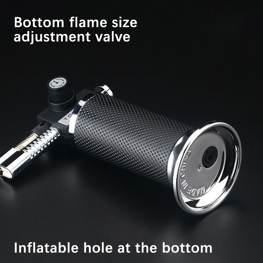 

Gas Lighter High Capacity Torch Turbine Lighter Spray Gun Butane Two Flame Blue Flame Cigar Explosion-proof Lighter Wild Kitchen