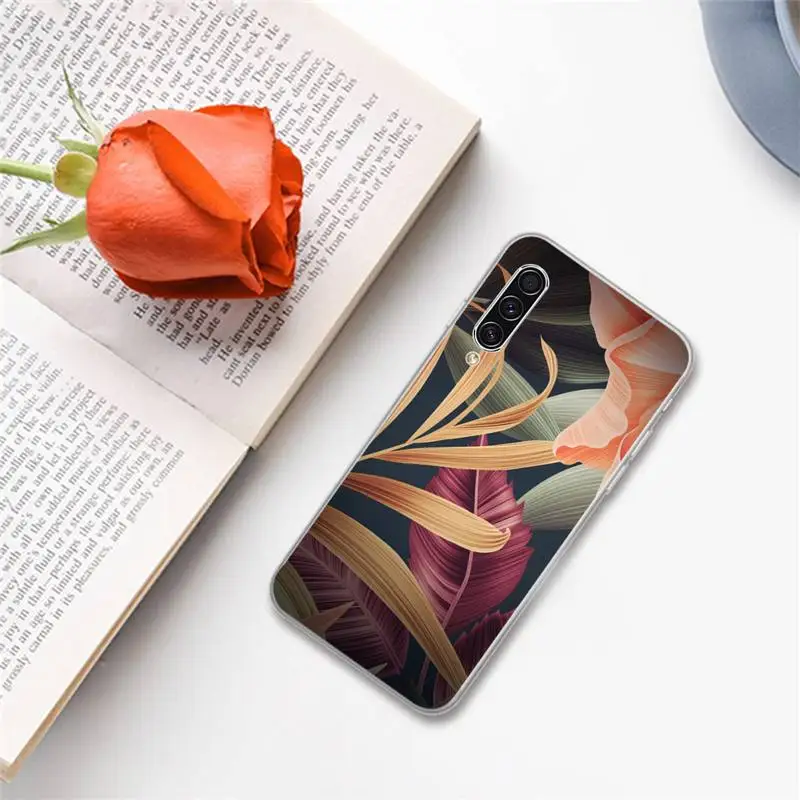 

Vintage Banana Leaves Retro Phone Case For Samsung A S M Note 9 10 20 fe 21 71 30 ultra plus 5g 11 31 51 s