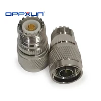 oppxun wholesale 2pcs sl16 uhf f k female to n type male m j coaxial rf connector adapter for car radio antenna walkie talkie