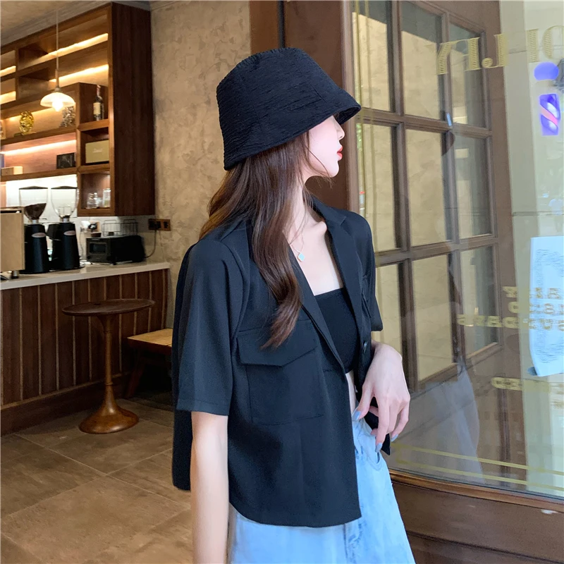 Белая рубашка женская тонкая Свободная верхняя одежда новый летний дизайн 2021