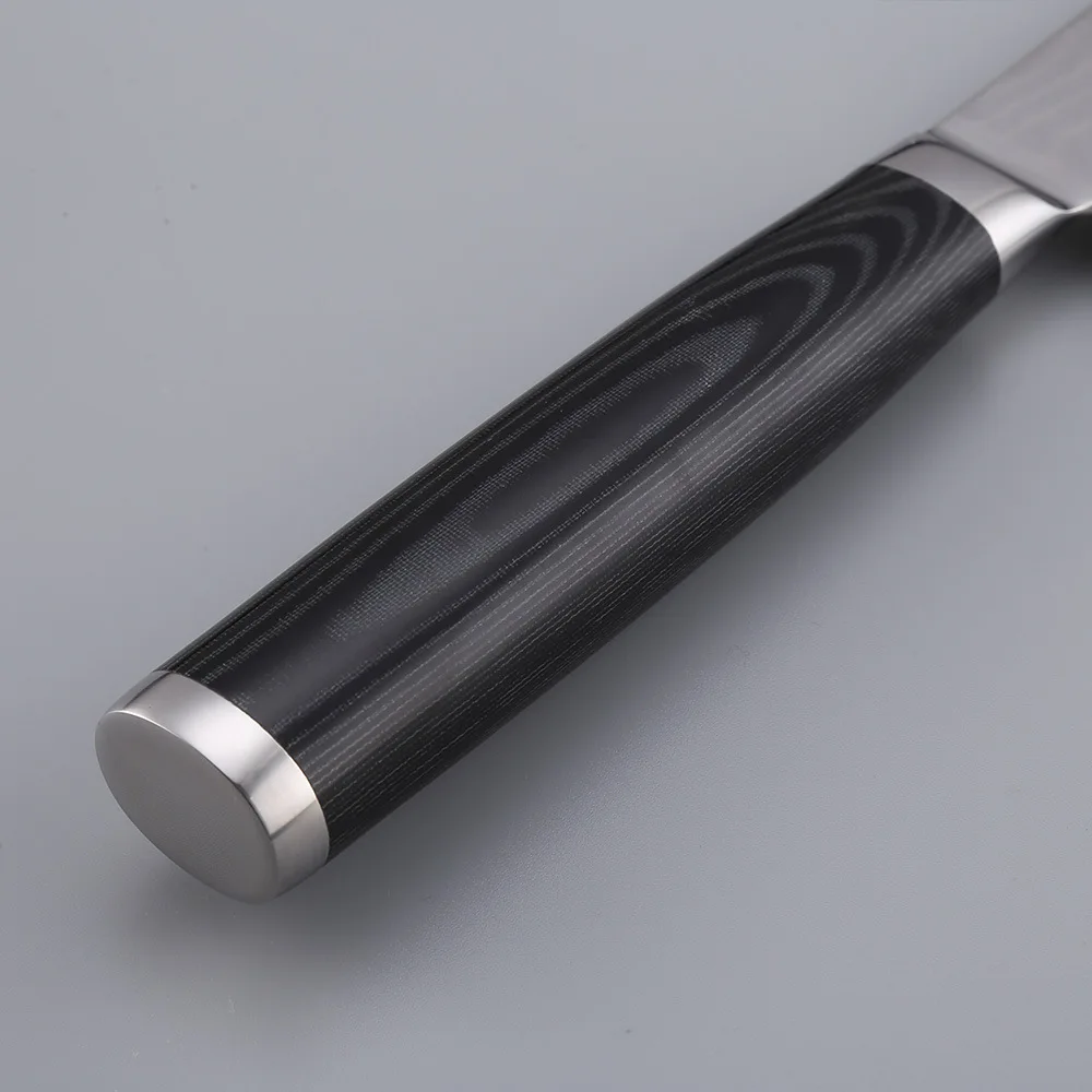 

Quality 67 Layers Wave Pattern Damascus Steel Kitchen Knives Mecarta Handle 6.5 Inch Ultra Sharp Brand Professional Nakiri Knife
