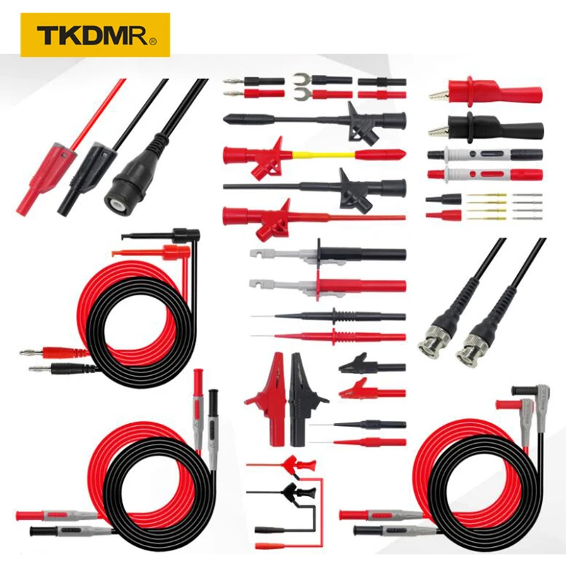 TKDMR 18 в 1 подключаемый мультиметр зонд зажим типа крокодил тестовые выводы