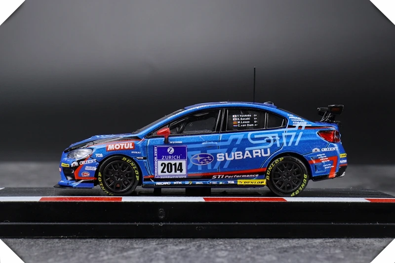 1:64 флитая Металлическая Автомобильная гонка WRX STI миниатюрная сцена для стола