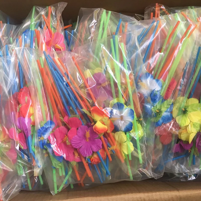 Цветок трубочки с искусственными цветами тропический Гавайи вечерние