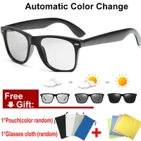 polarized photochromic sunglasses classic men chameleon discoloration driving sun glasses male retro brand eyewear uv400 e029