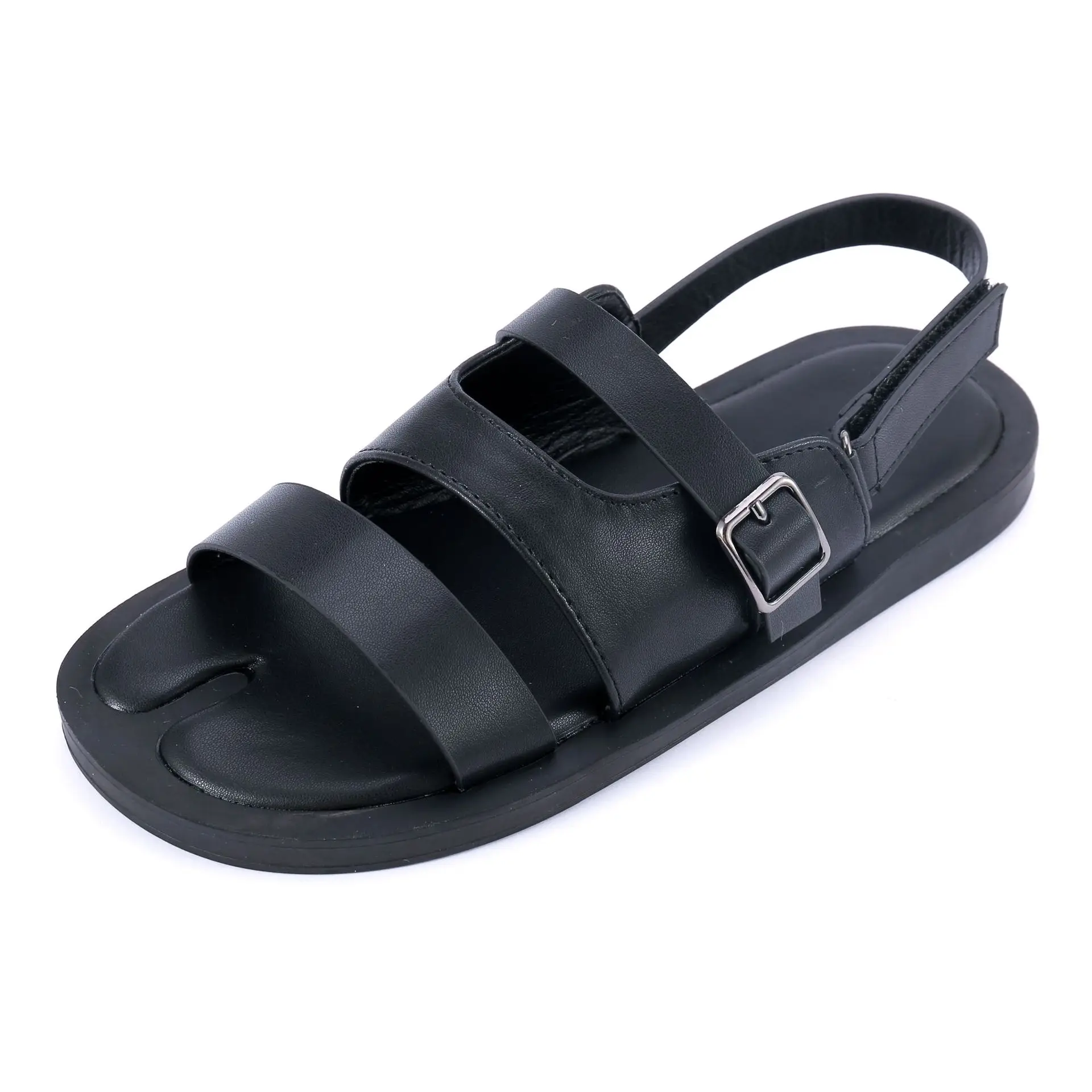 

Shoes 2021 Summer Clear Heels All-Match Luxury Sandals Suit Female Beige Open Toe New Fashion Comfort Black Peep Girls Flat Low