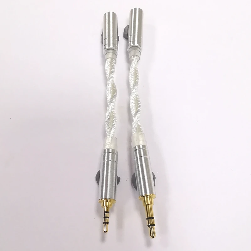 2cores litz single crystal copper plated silver adapter cable 2 5 female to 3 5 male cable for zsx cca c12 v90 ba5zs10 pro zsn free global shipping