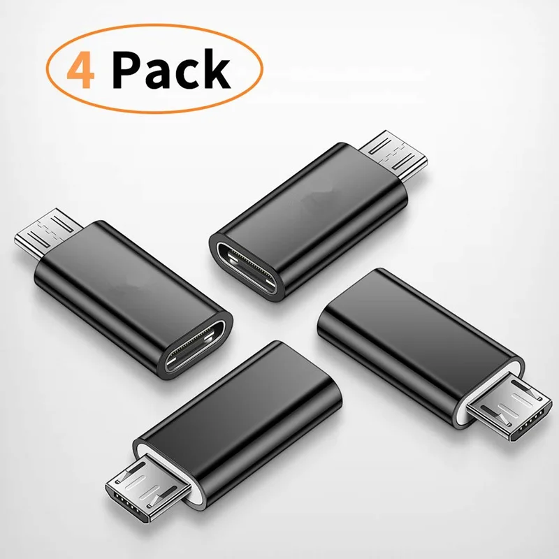 4 шт. Type C к Micro USB адаптер зарядное устройство конвертер для Samsung Xiaomi Huawei Tupe c Typec Usbc