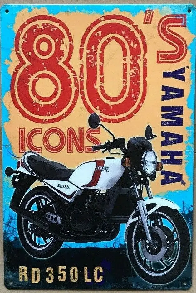 

RD350lc винтажная жестяная вывеска с мотором, винтажный гаражный Декор для дома, для бара, паба, клуба, мужская пещера, винтажный металлический ...