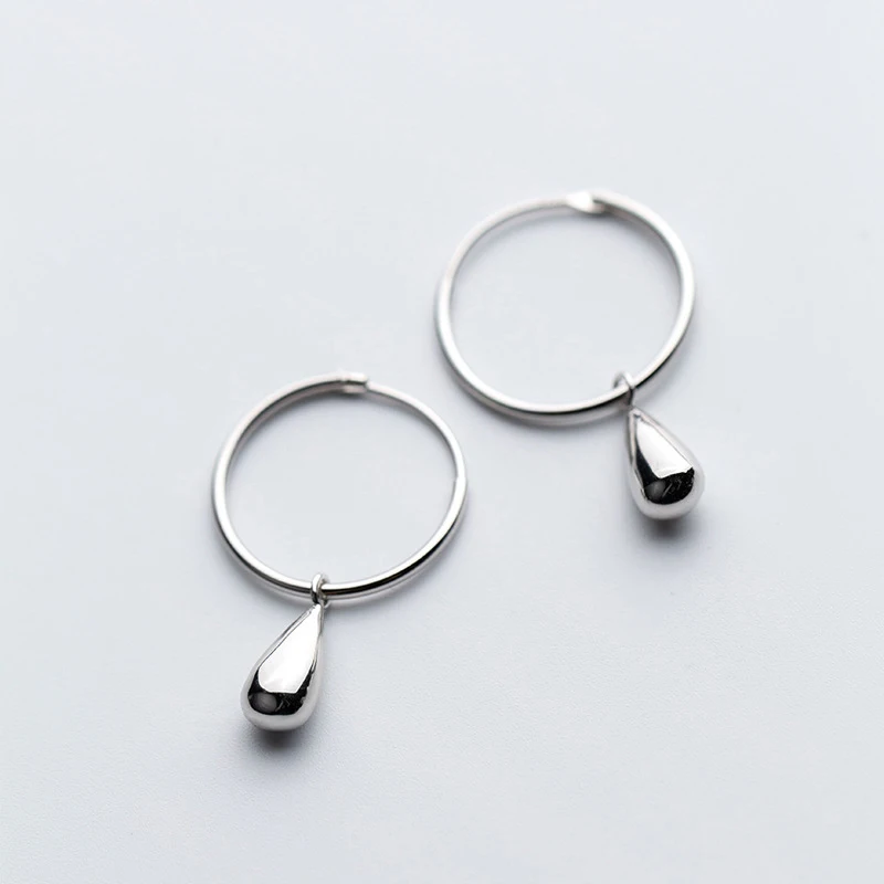 

Женские серьги-кольца MloveAcc, серьги-капельки из настоящего стерлингового серебра 2019, 100%, 925, модные ювелирные украшения для девушек и подарок ...