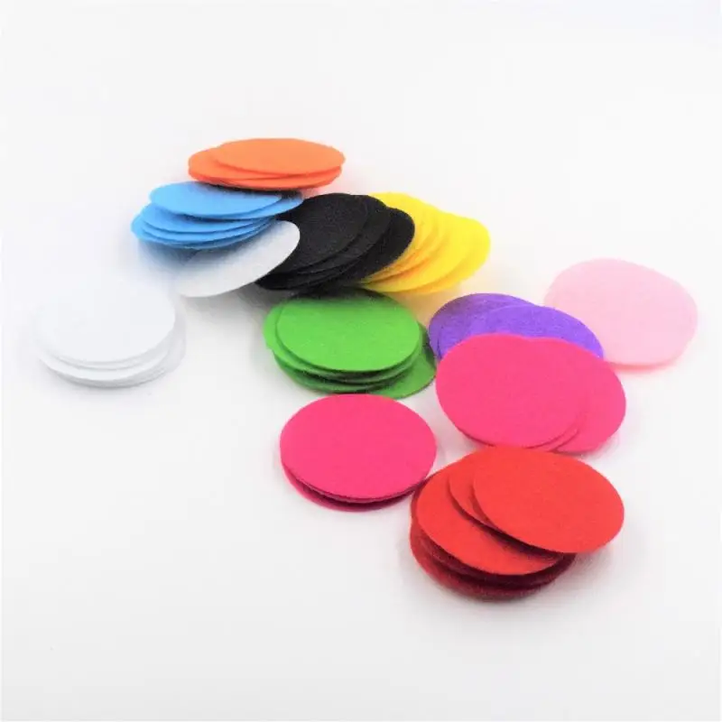 100Pcs/lot 30mm Color Round Felt Fabric Pads Accessory Patches Circle Flower Accessories | Дом и сад