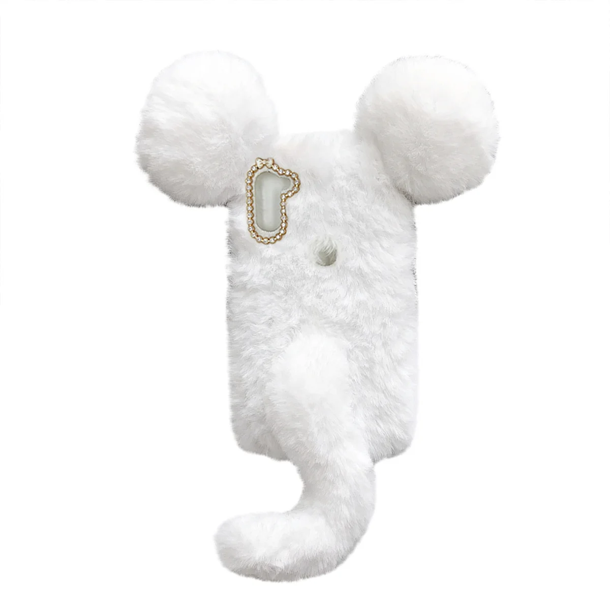 

Warm Plush Back Phone Shell Cartoon Fluffy Phone Case Compatible with A11