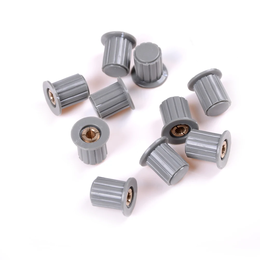 ZLinKJ 10 Pcs 4mm Shaft Insert Dia Brass Tone Core Potentiometer Control Knobs | Обустройство дома