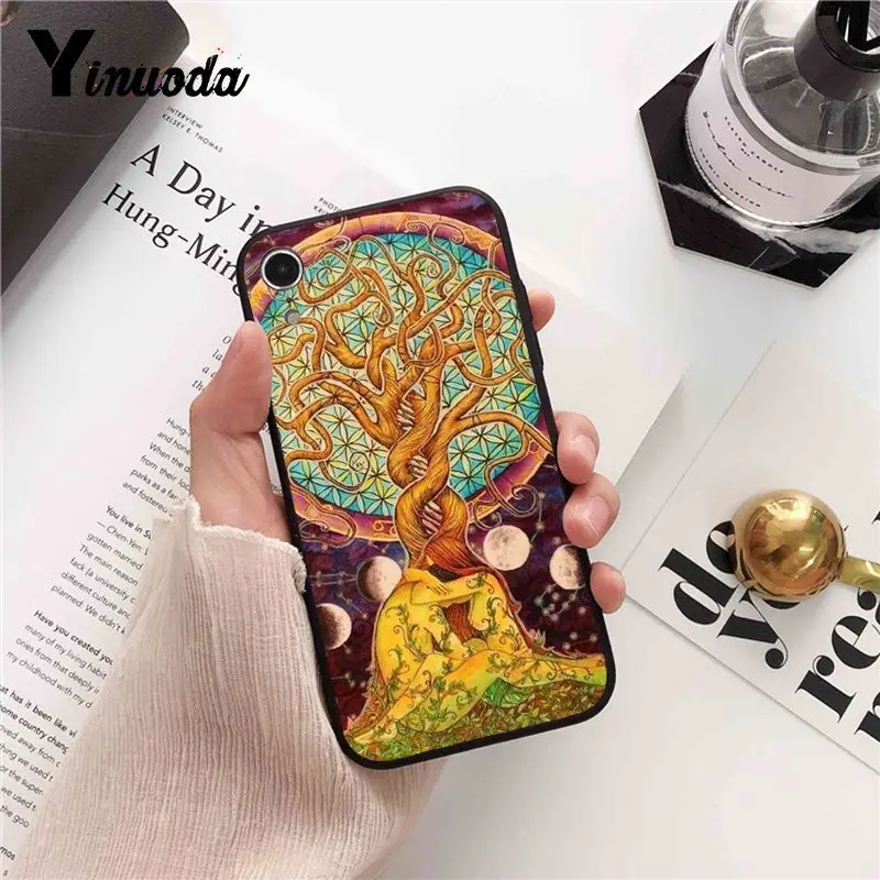 Yinuoda Мандала чакра настаивать Йога силиконовый чехол для телефона iPhone 5 5Sx 6 7 7plus 8