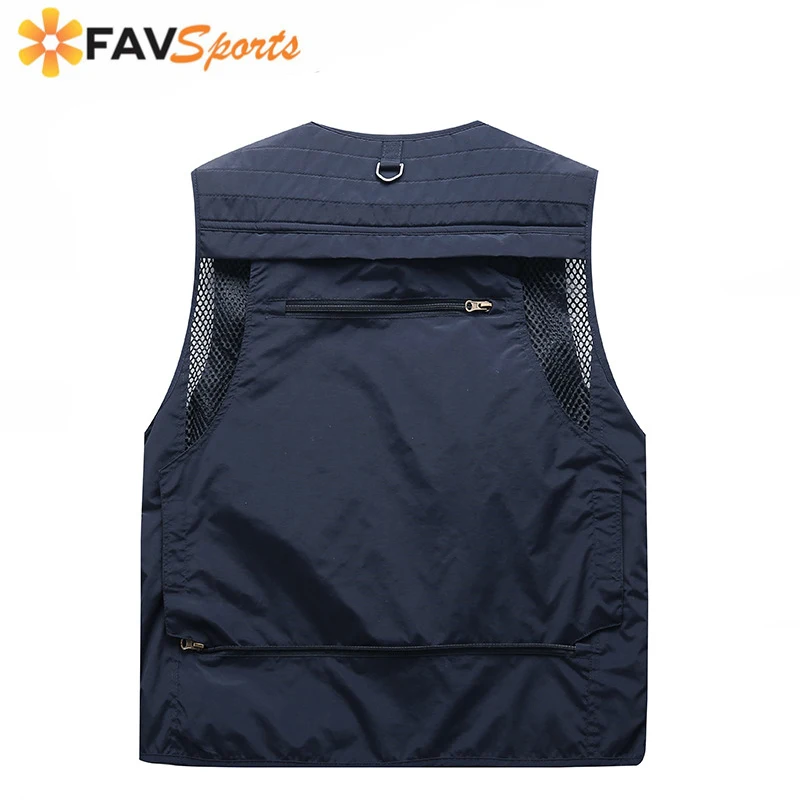 5 цветов Повседневный рыбацкий жилет мужской свободный большой размер