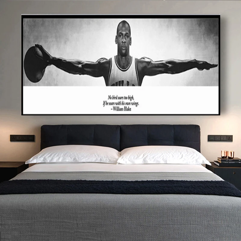 

Wall canvas picture living room bedside home decoration Famous sports basketball star poster HD print canvas painting