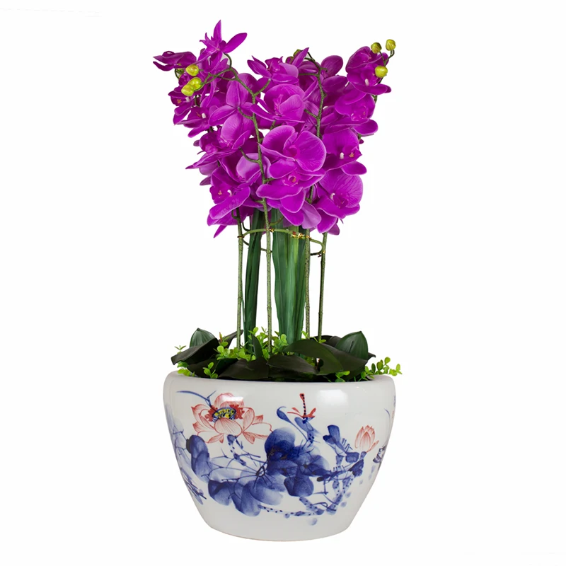 Фарфоровая чаша для рыбы китайская керамическая цветочный цветок ручная роспись