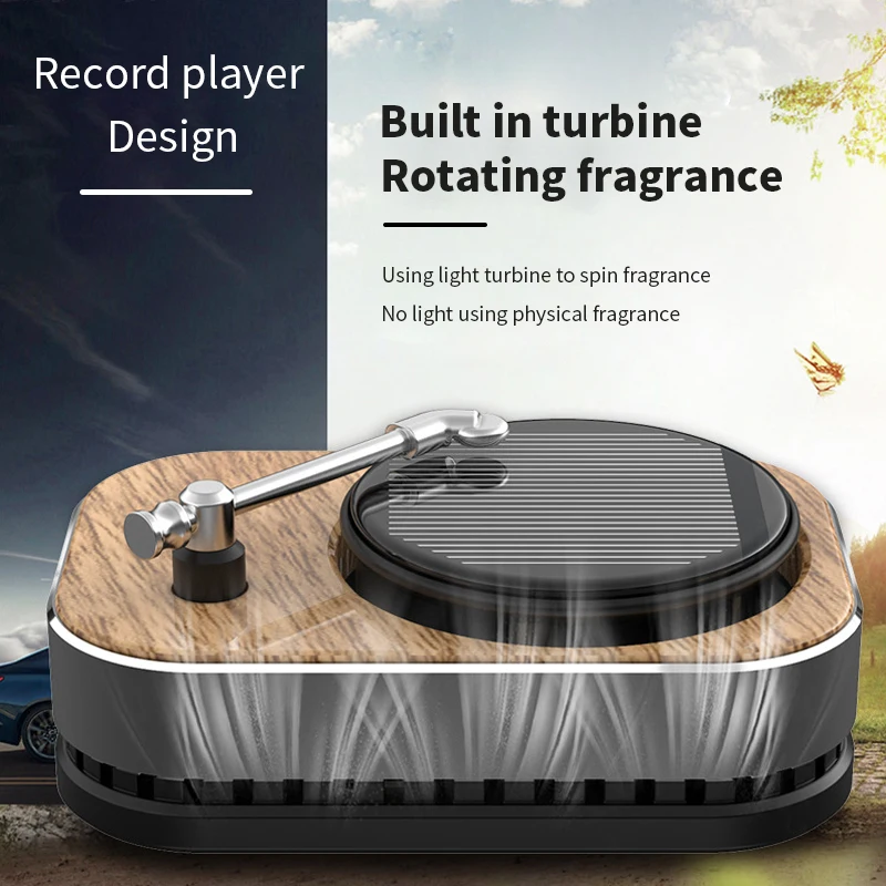 Освежитель воздуха для автомобиля вращающийся ароматизатор на солнечной