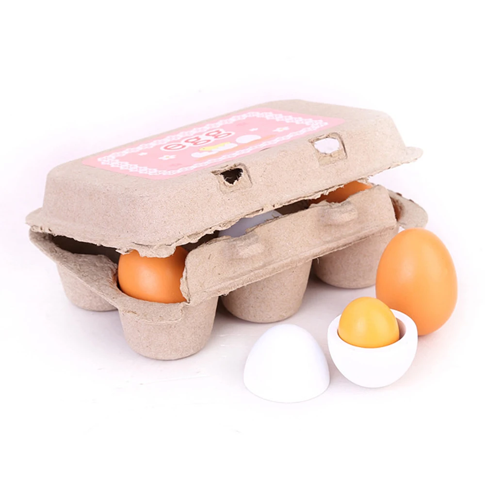 6 шт. моделирование деревянные игрушки яйцо утиное группы в штучной упаковке