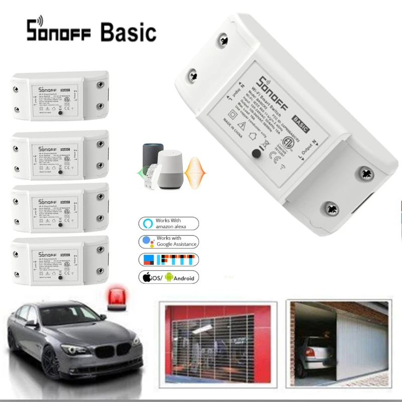 ITEAD Sonoff Basic R2 Wi Fi беспроводной базовый умный коммутационный модуль корпус из АБС