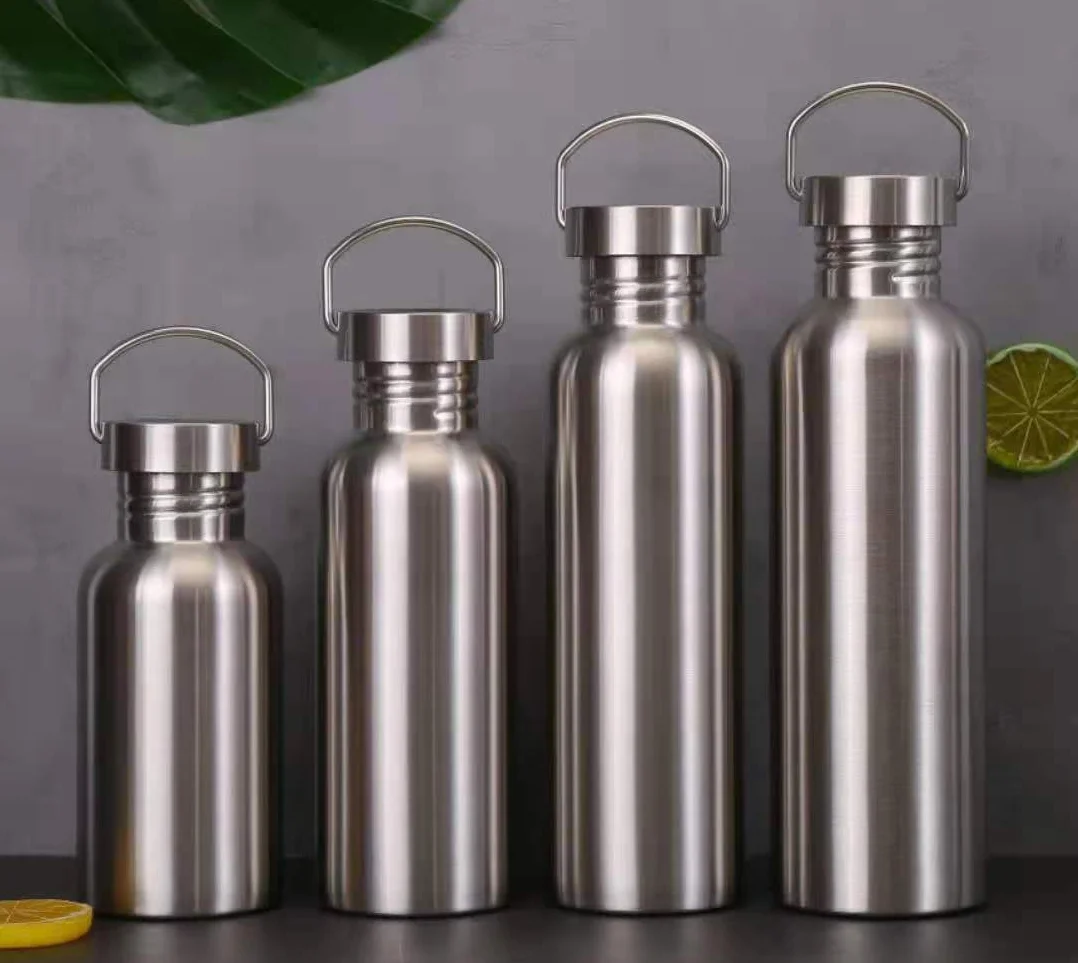 

Portable Stainless Steel Water Bottle 1000ml Bamboo Lid Sports Flasks Travel Cycling Hiking Camping Bottles BPA Free