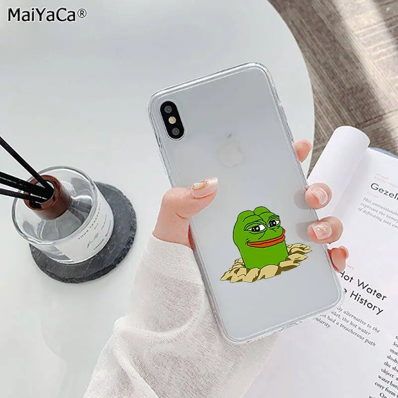 A7 MaiYaCa Sad Frog pepe meme ТПУ мягкий чехол для телефона Fundas чехол для iPhone 11 pro XS MAX 8 7 6 6S Plus X 5 5S SE XR - Цвет: A7