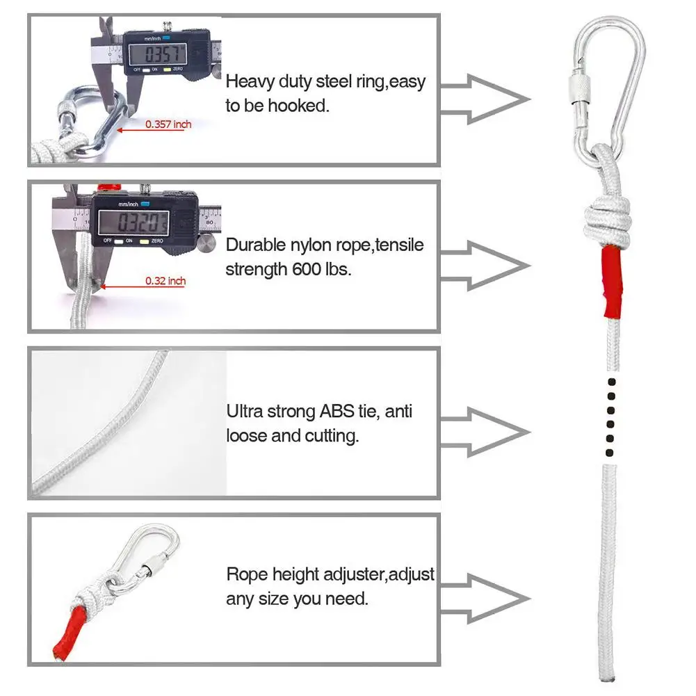 8 мм аварийная спасательная веревка с пряжкой для скалолазания Магнитная