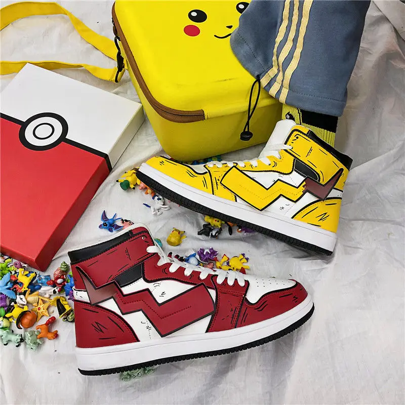 Кроссовки мужские холщовые дышащие высокие кеды в стиле ретро хип хоп мультяшный