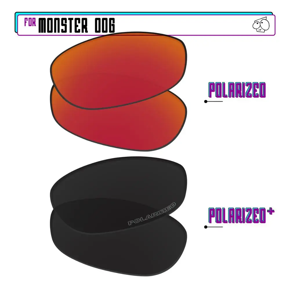 Поляризованные Сменные линзы EZReplace для солнцезащитных очков Oakley Monster Dog-черный P