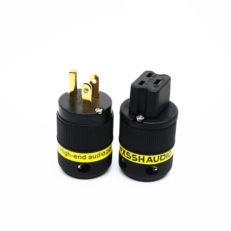 XSSH Hi-Fi разъем из чистой меди с родиевым покрытием штепсельная вилка европейского
