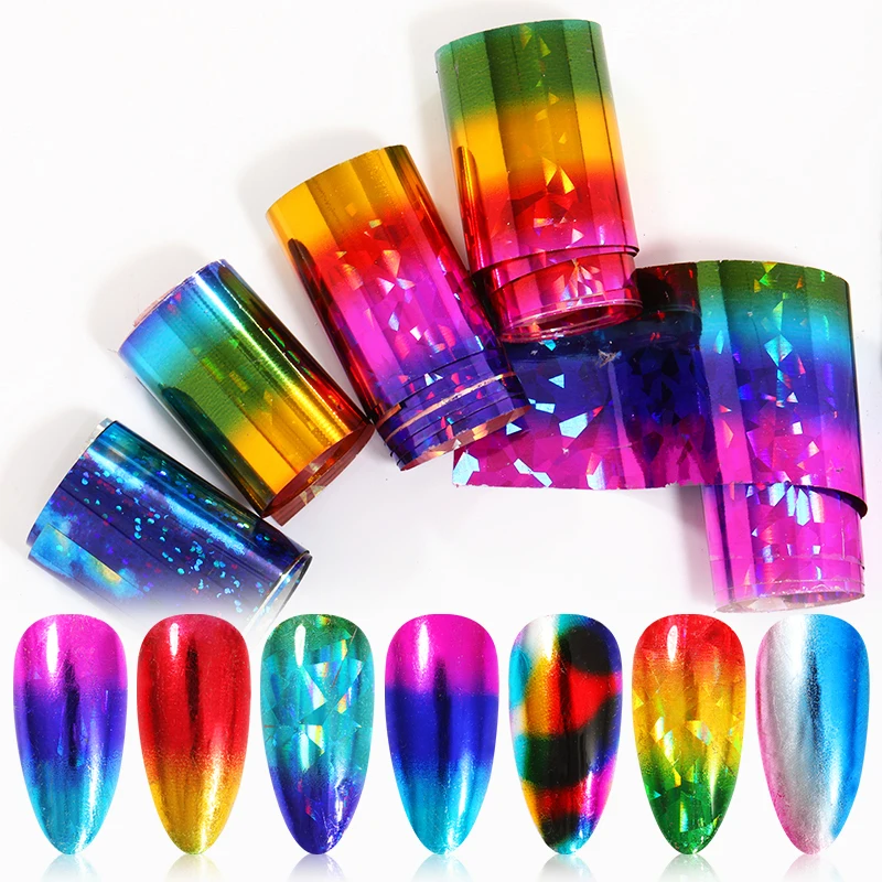 10 шт цветок звезда наклейки для ногтей Фольга дизайна набор мраморный дизайн