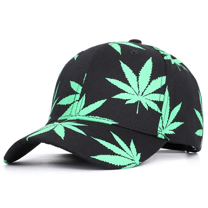 

Unisex New Fashion Maple Leaf Baseball Caps White Cap Snapback Hats For Men Women Cotton Hip Hop Hats Fit Four Seasons Sun Hat