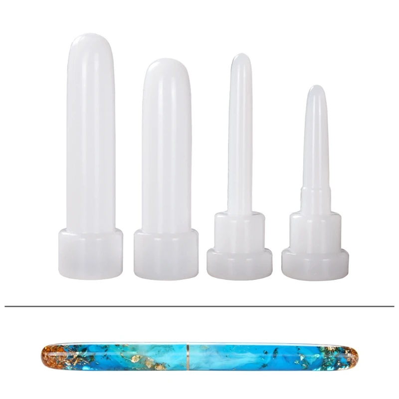 

Silicone Pen Molds Resin Mold Pen Style Pen Casting Mold Epoxy Casting Mold for DIY Pen Candle Crafts Making Projects