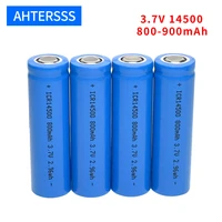 1 16 piece 14500 rechargeable battery 3 7v 14500 aa 2a lithium 800 900mah flat head contact batteries