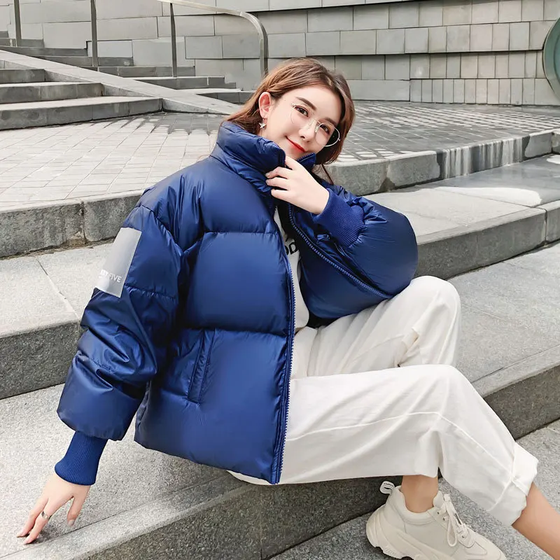 Короткий яркий пуховик 2019 стандартная Повседневная Женская свободная пуховая