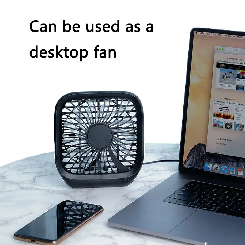 Электрический вентилятор портативный складной держатель с бесшумным складным