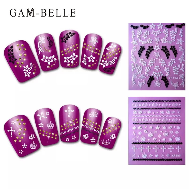 

Наклейки для дизайна ногтей «Белая роза», инструменты для украшения ногтей, 1 шт.