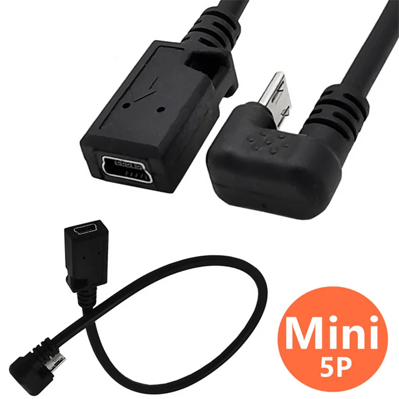 

U-bend micro5p to mini5p female MK mobile data line Android mobile game charging line cable