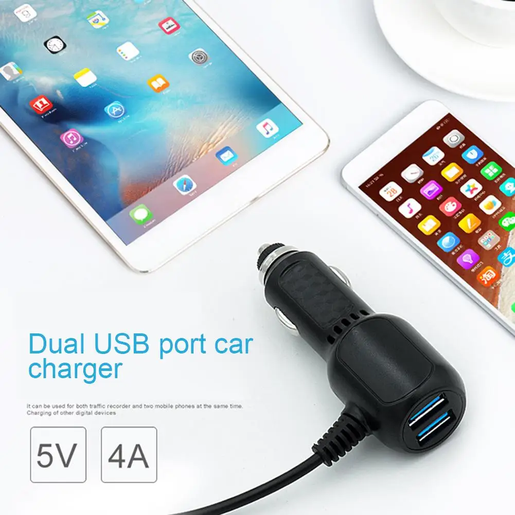 Мини/микро кабель 1 шт. 12 В 4 а два usb порта автомобильное зарядное устройство для