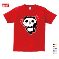 2020 new children panda print t shirt clothes for boy girls summer short sleeve solid tee tops costume kid t shirt clothing